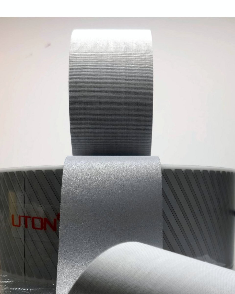 ET-100 bright silver TC reflective fabric, roll and drape